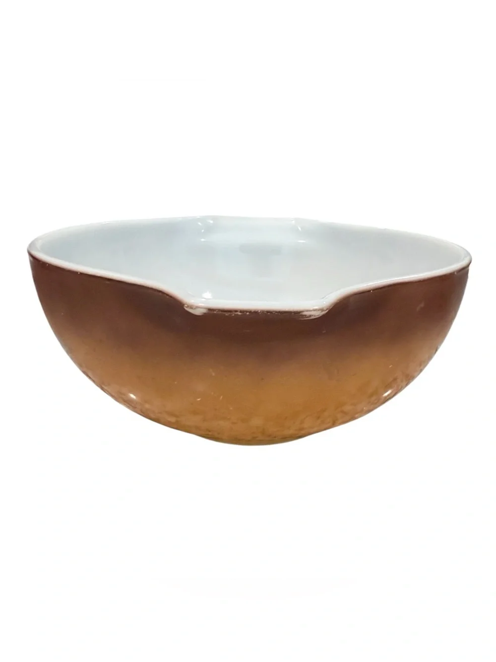 3 Vintage Pyrex Old Orchard burnt orange & brown fruit motif nesting bowls